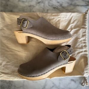 Bryr Suzie Closed Tie Mid Heel Clogs